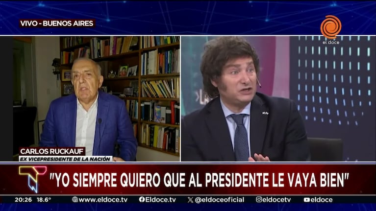 Ex vice de Menem marcó la principal desventaja para Milei