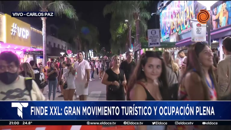 Finde XXL: gran movimiento de gente en Carlos Paz 