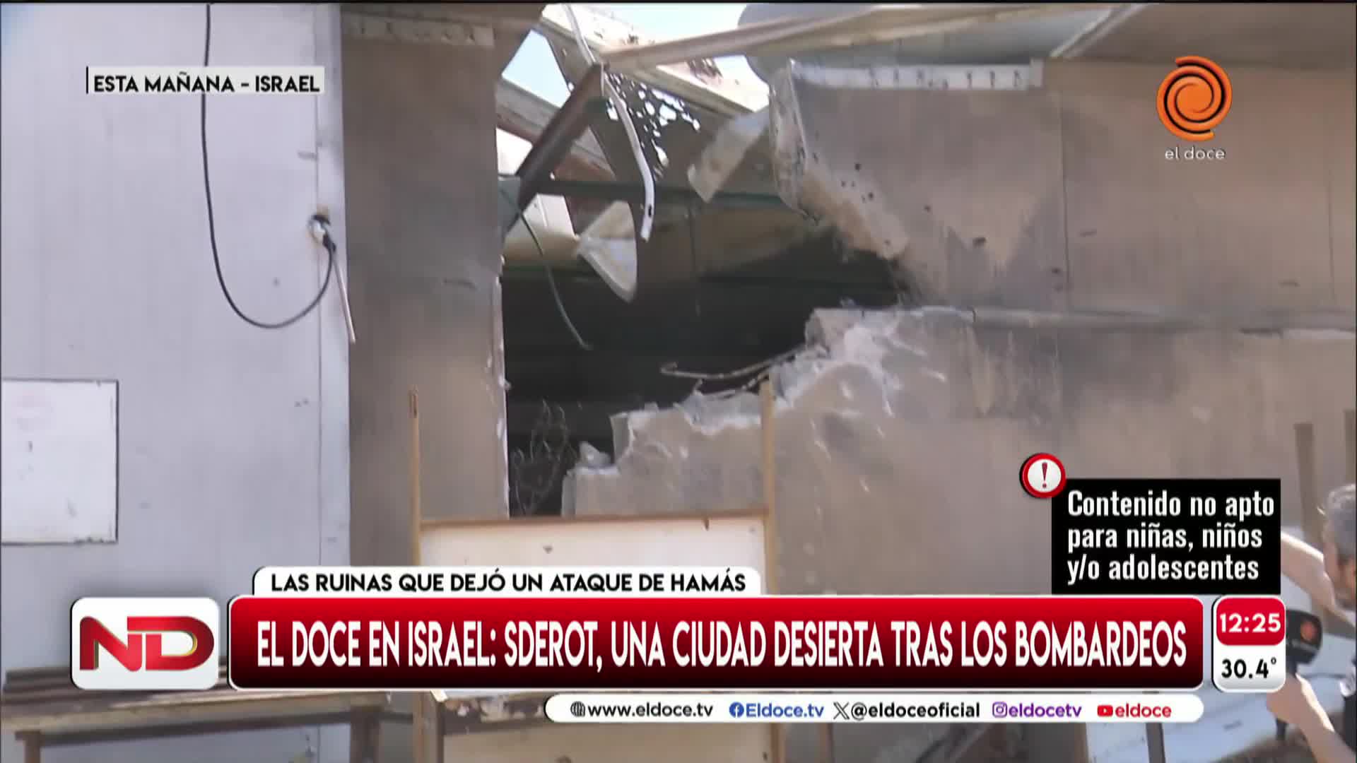 Las secuelas del ataque de Hamas en Sderot