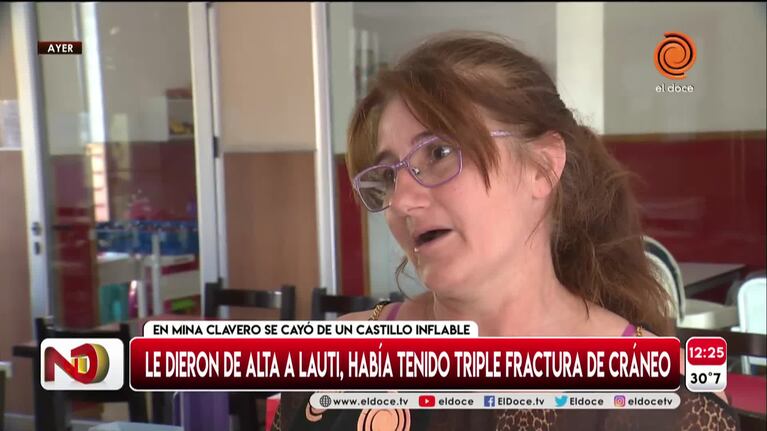 Recibió el alta médica el niño que cayó de un inflable