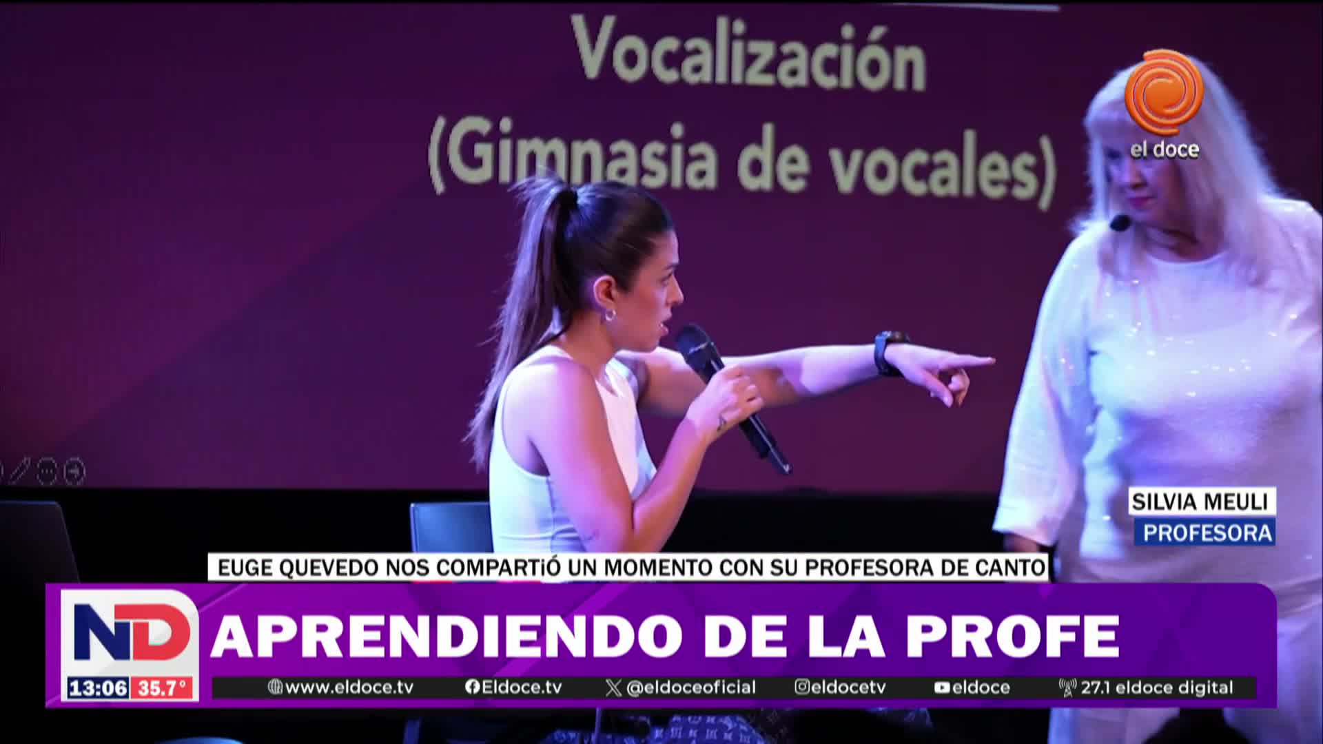  Euge Quevedo y Silvia Meuli hablaron en la previa a la Masterclass de canto