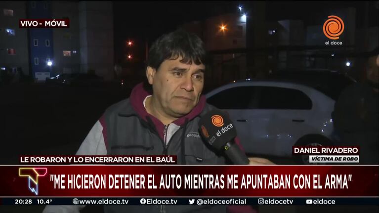 El testimonio del taxista al que encerraron en el baúl