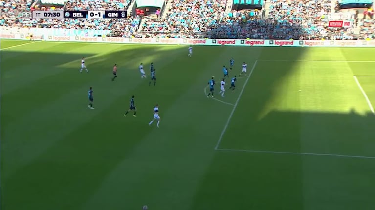 El gol anulado a Gimnasia ante Belgrano por offside 