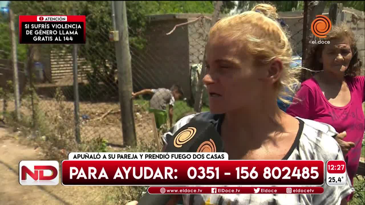 Hirió a su pareja de 35 puñaladas y prendió fuego dos casas