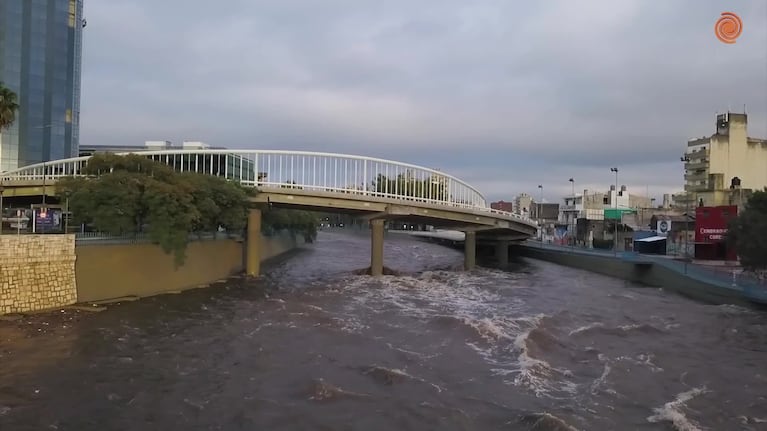Impactante: la creciente del río Suquía desde un drone