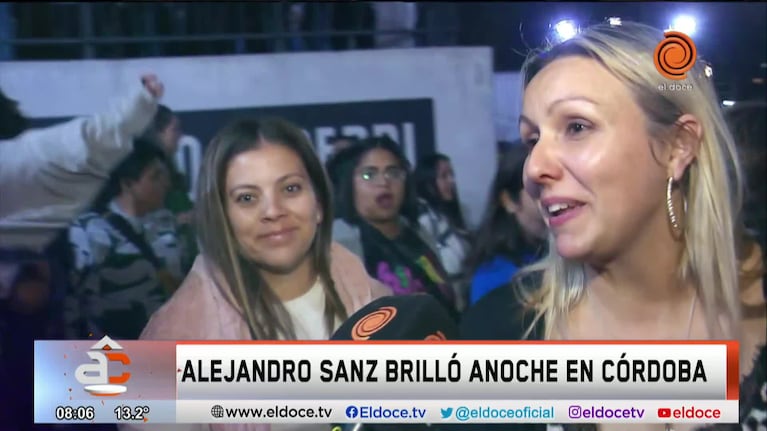 La pasión y alegría de los fanáticos de Alejandro Sanz tras el show en Córdoba