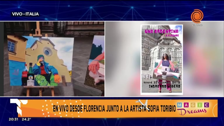 Sofía Toribio, la artista cordobesa que pinta cuadros en Florencia