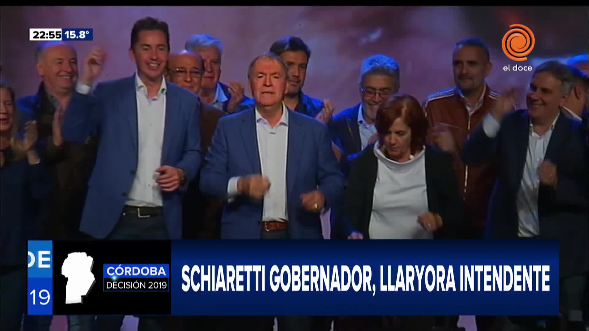 Schiaretti celebró el triunfo bailando cuarteto