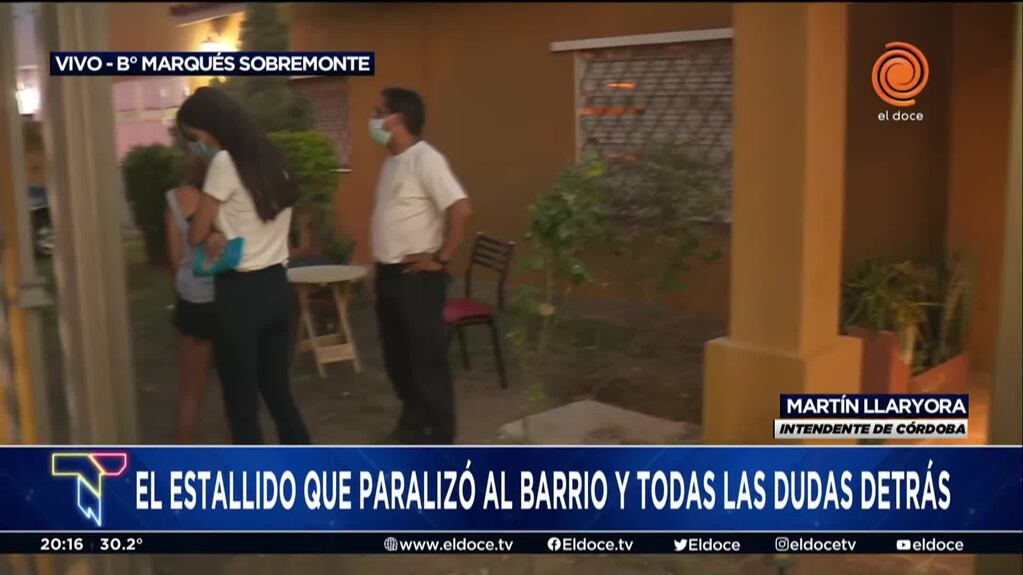 Explosión en el Marqués: Llaryora se acercó a hablar con las familias afectadas