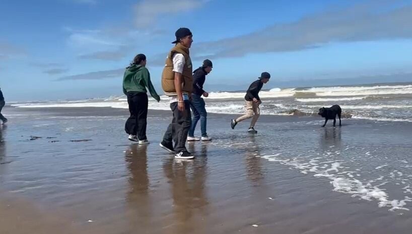 Estudiantes de una escuela rural de los Gigantes conocieron el mar