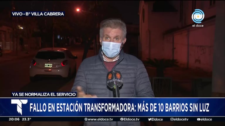 Masivo corte de luz: vecinos escucharon la explosión en la central de Villa Páez 