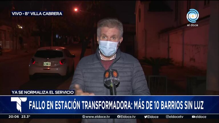 Masivo corte de luz: vecinos escucharon la explosión en la central de Villa Páez