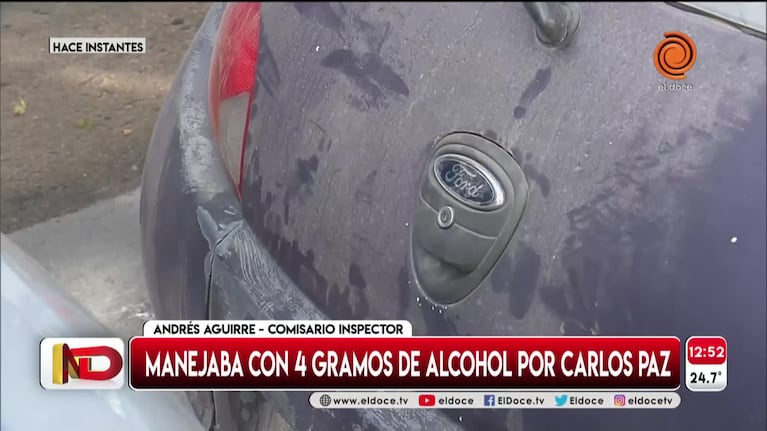 Manejaba con 4 gramos de alcohol en sangre: "El auto iba zigzagueante"