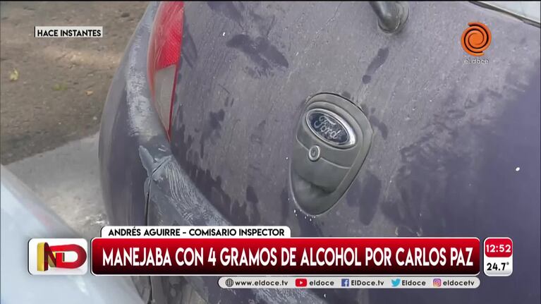 Manejaba con 4 gramos de alcohol en sangre: "El auto iba zigzagueante"