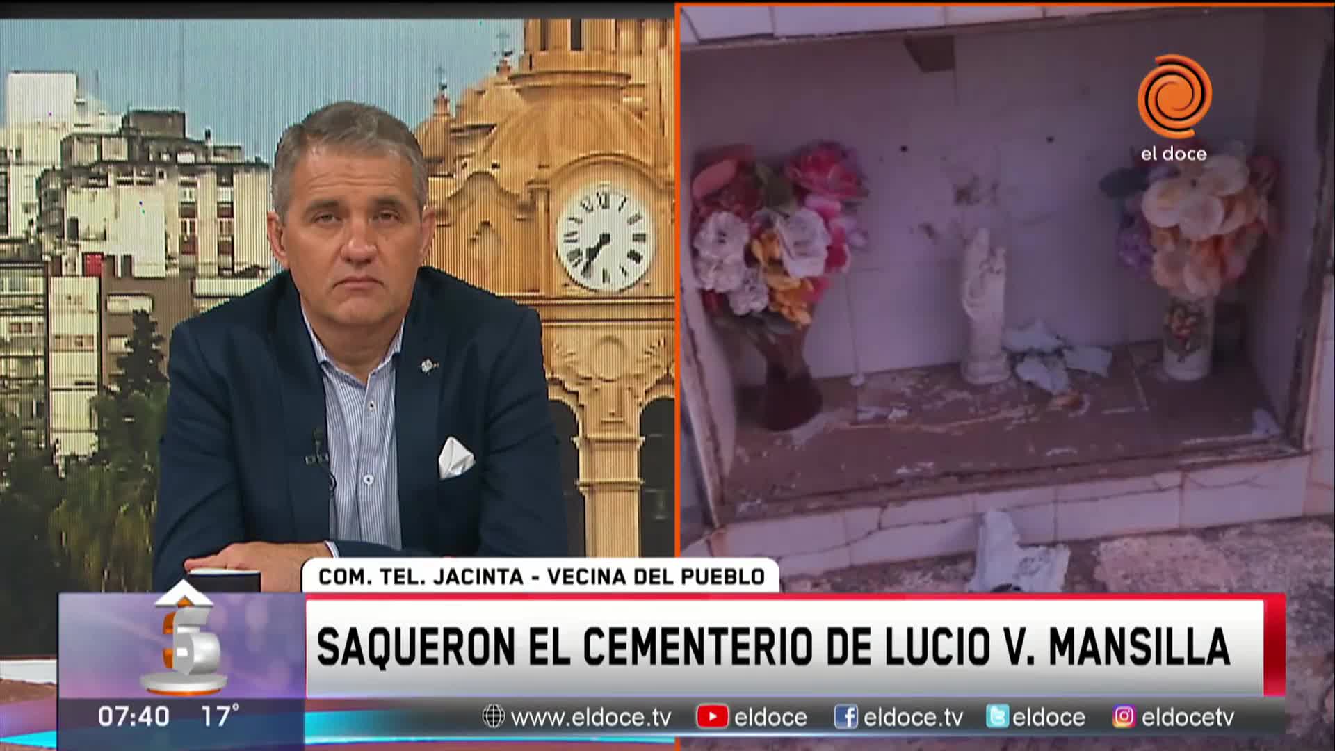 Saquearon el cementerio de Lucio V. Mansilla