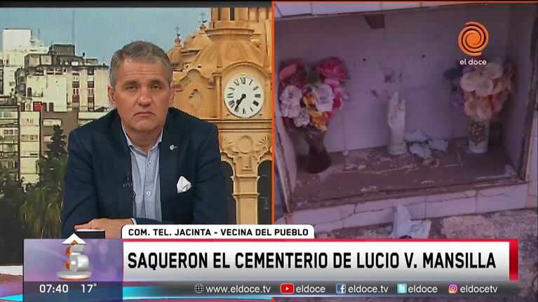 Saquearon el cementerio de Lucio V. Mansilla