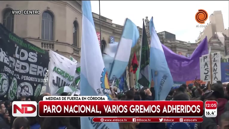 Paro en Córdoba: los gremios se movilizaron