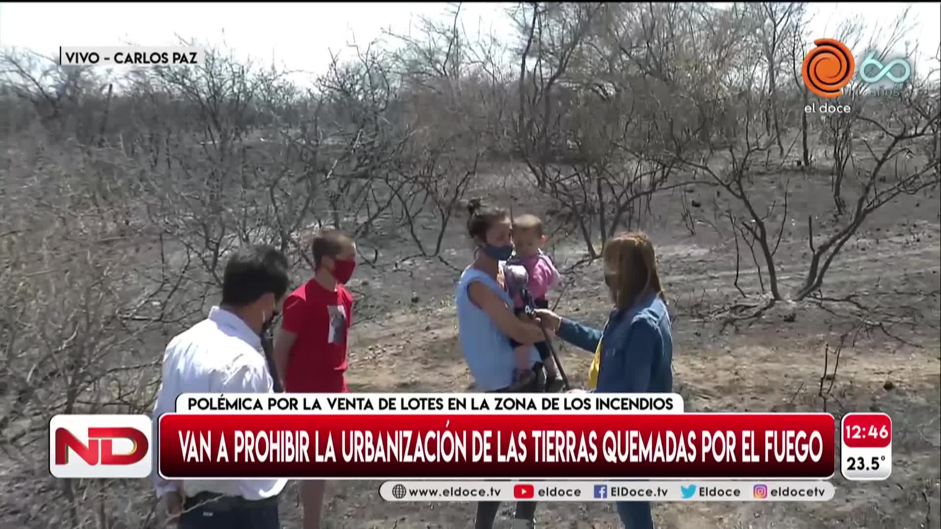 Carlos Paz: envían un proyecto que prohíbe urbanización en zona de incendios