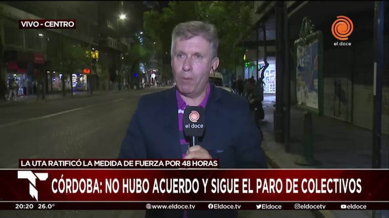 El paro se hizo sentir y hubo menos movimiento en el centro de Córdoba