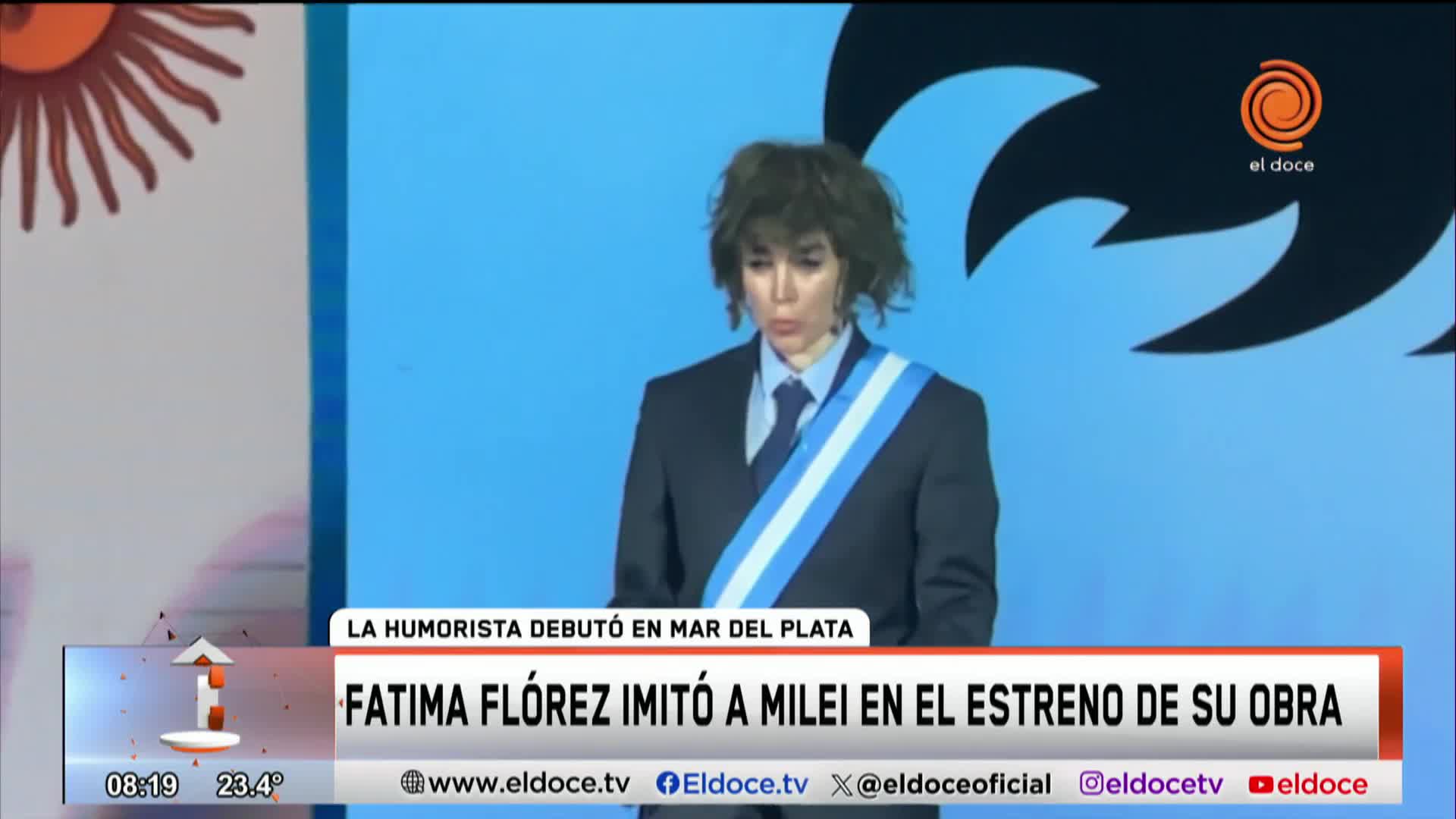 Así fue la imitación de Fátima Florez a Milei