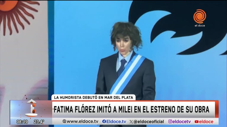 Así fue la imitación de Fátima Florez a Milei