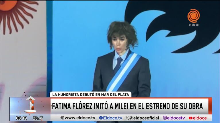 Así fue la imitación de Fátima Florez a Milei
