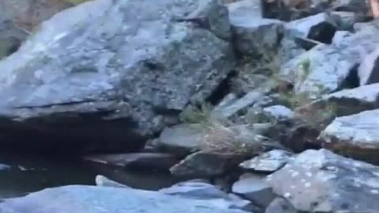 Se congeló la cascada Salto del Tigre, en Calamuchita