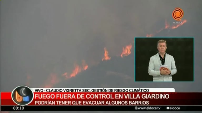 Se reactivó el fuego en Villa Giardino