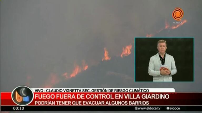 Se reactivó el fuego en Villa Giardino