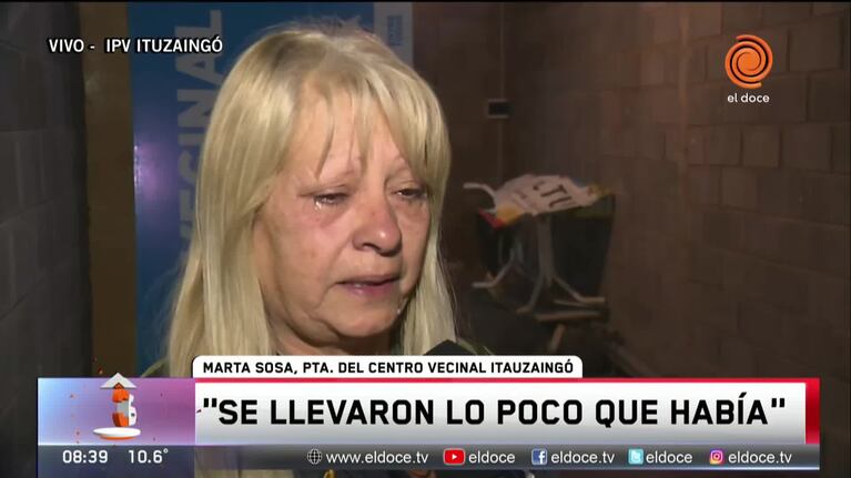 Destrozaron y desvalijaron el centro vecinal IPV Ituzaingó