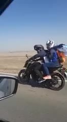 La pareja fanática de Talleres que fue a San Luis en moto