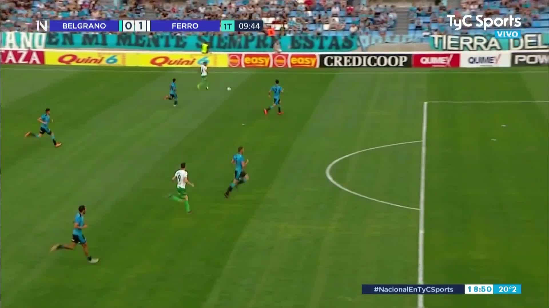 El gol de Bordacahar para Ferro ante Belgrano