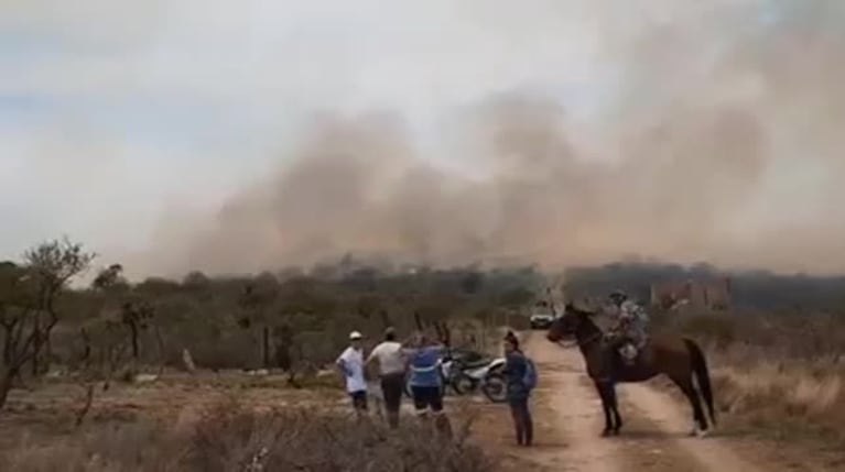 Un incendio se desató en Traslasierra
