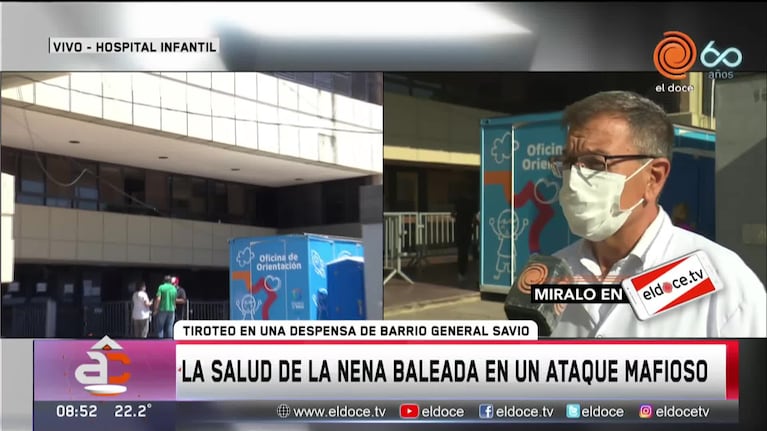 Ataque mafioso a una despensa: el estado de salud de la nena baleada