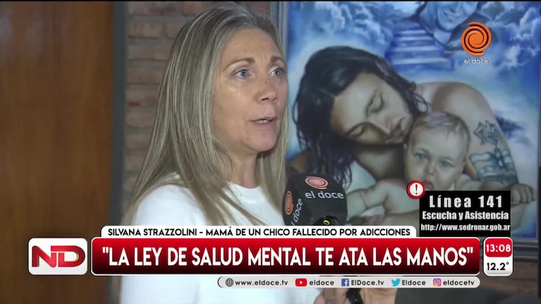 Una mamá reclamó cambios en la Ley de Salud Mental: su hijo murió por adicciones