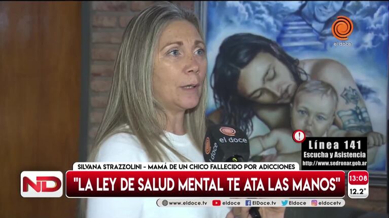 Una mamá reclamó cambios en la Ley de Salud Mental: su hijo murió por adicciones