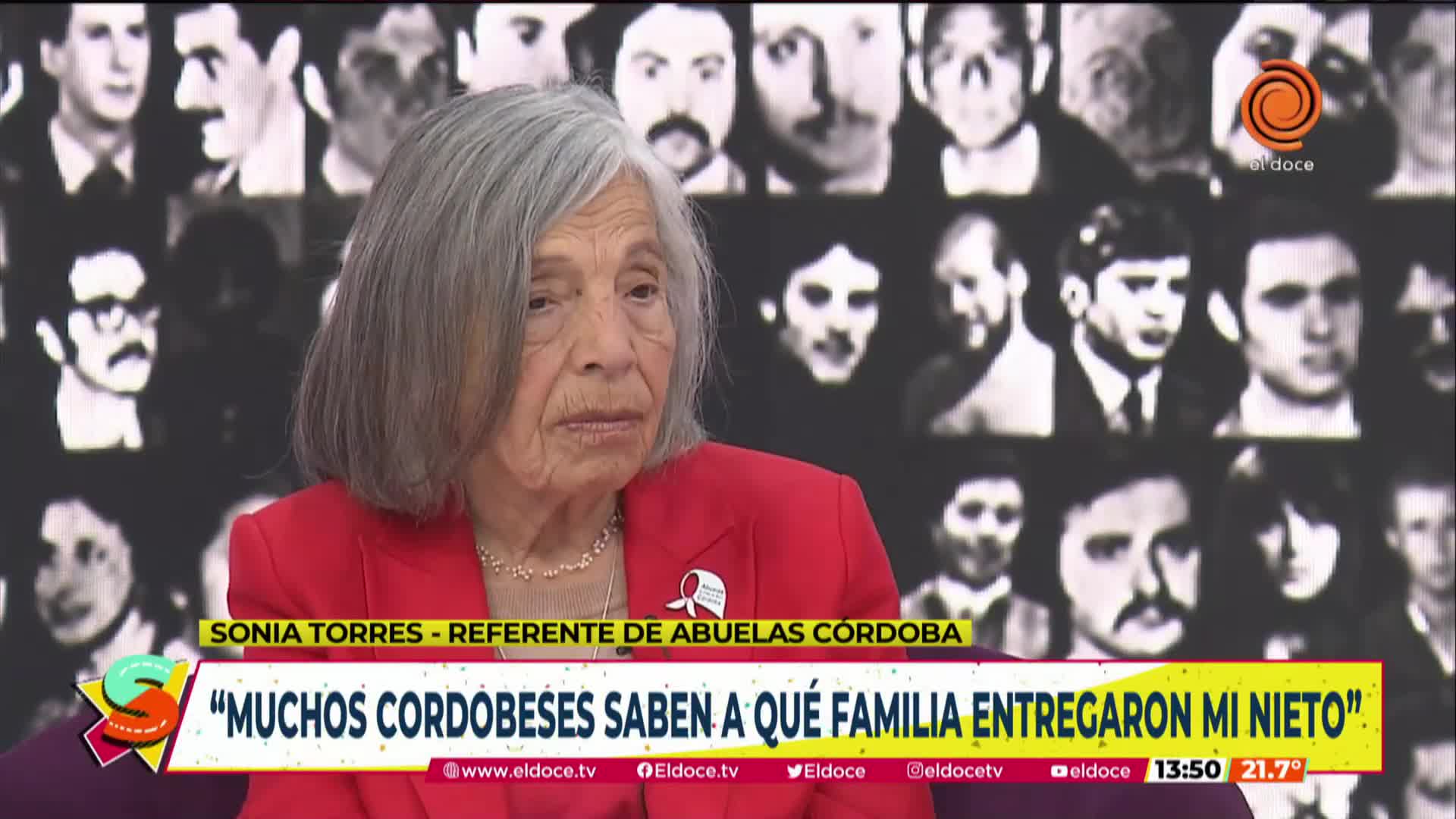 Sonia Torres habló de la búsqueda de su nieto: "Antes de partir, lo voy a encontrar"