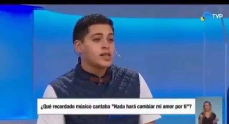 La divertida respuesta cuartetera de un participante en TV