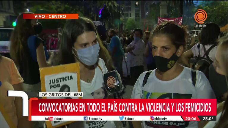 Masivas marchas en reclamo de los derechos de las mujeres en Córdoba