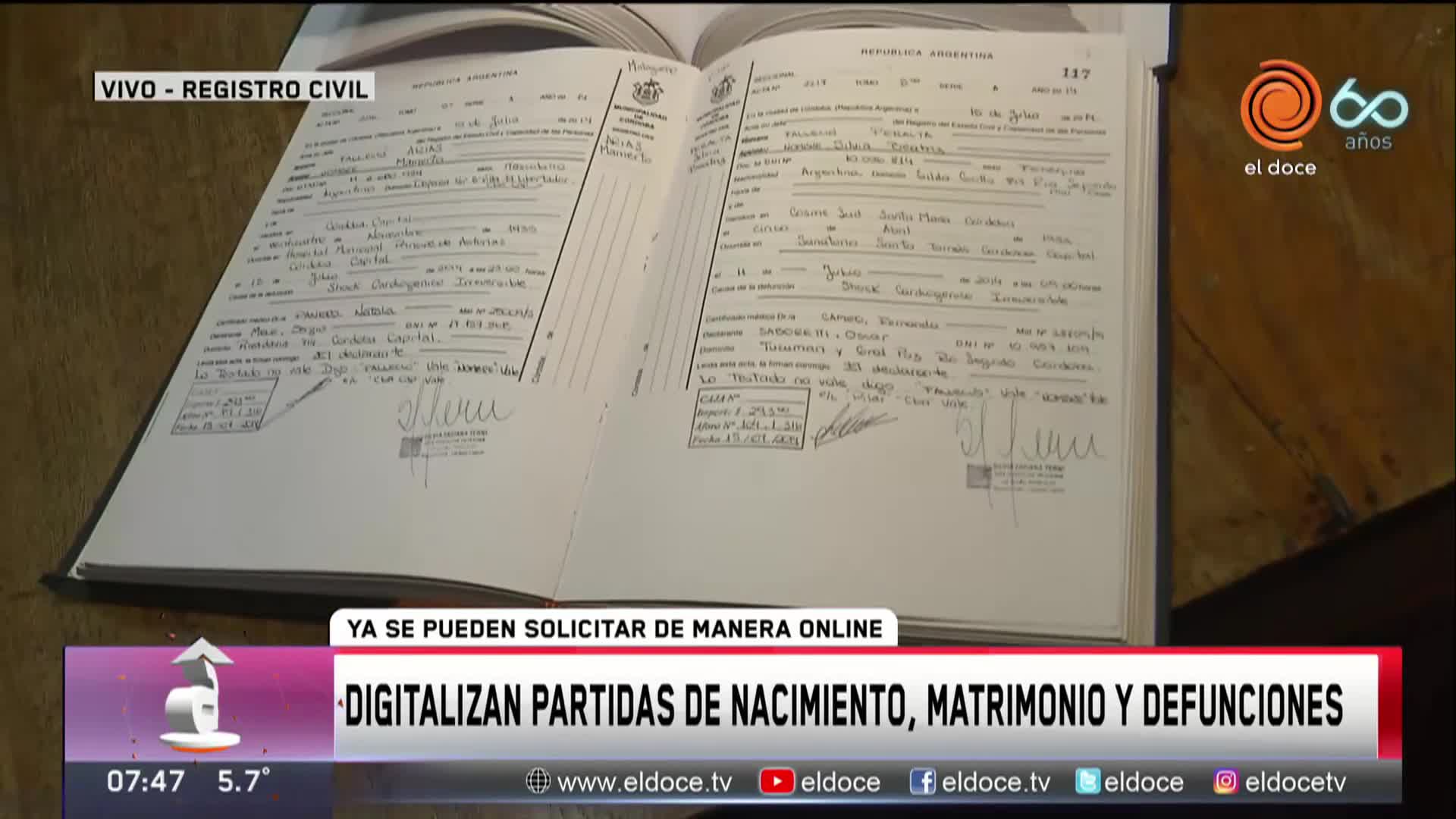 Digitalizan partidas de nacimiento, matrimonio y defunciones