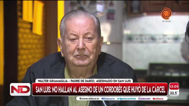 La fuga del asesino de un cordobés en San Luis: la advertencia del padre de la víctima