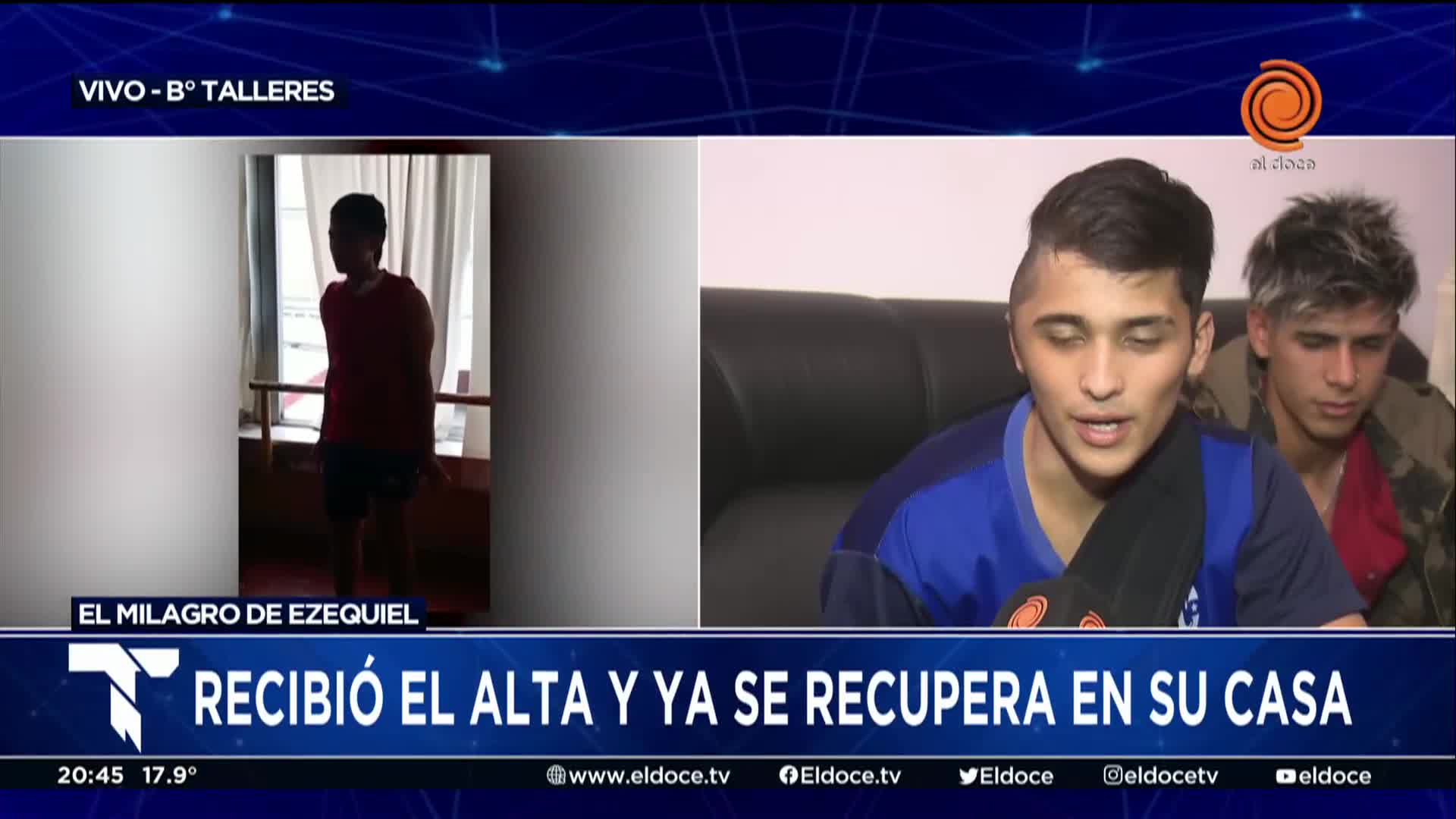 Ezequiel ya se recupera en su casa: "No le deseo lo que me pasó a nadie"