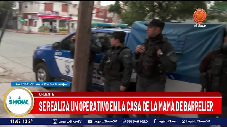 Así allanaban la casa de la madre de Barrelier