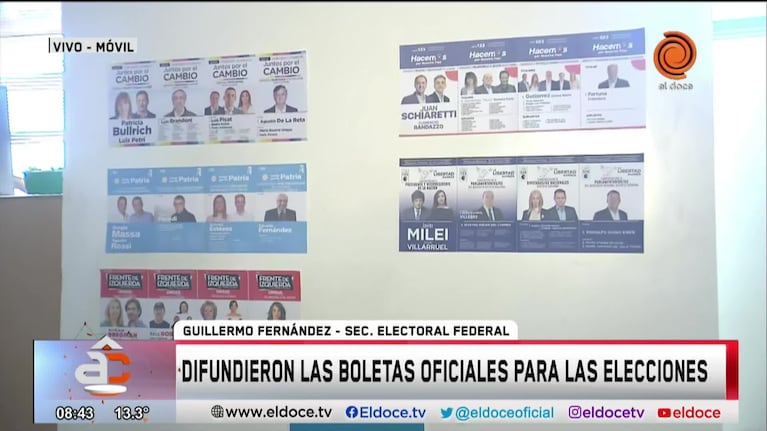 En Córdoba, presentaron las boletas para votar presidente