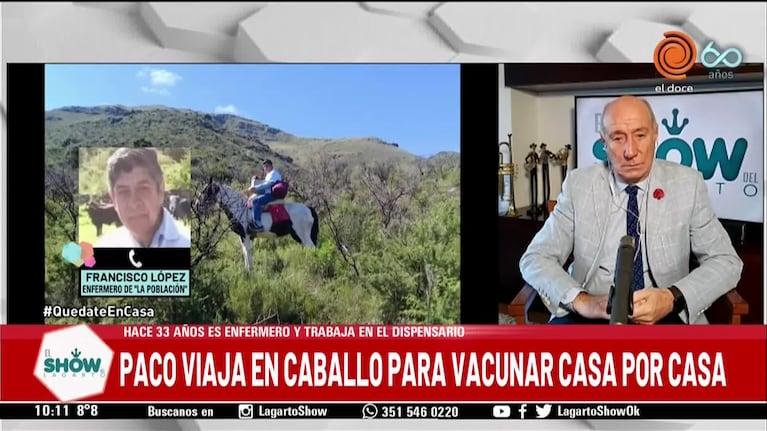 Paco, el enfermero que va a caballo en La Población