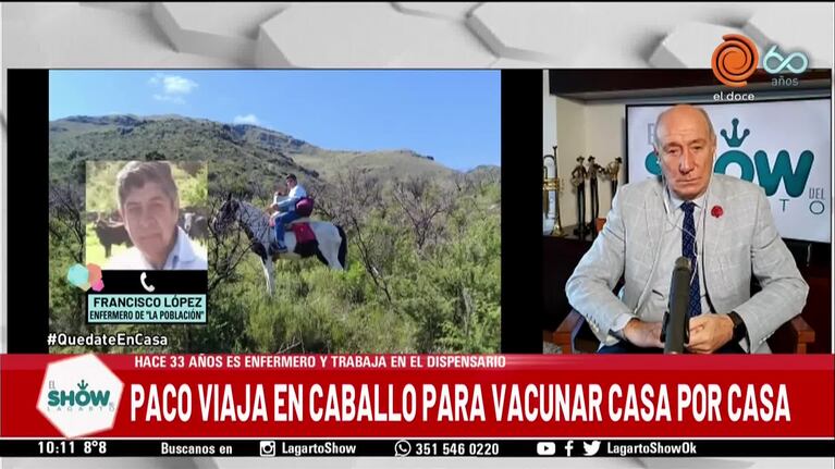 Paco, el enfermero que va a caballo en La Población