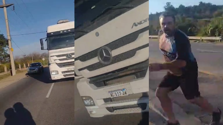 Iban en moto y un camionero los encerró y les pegó: “Pensé que nos mataba”