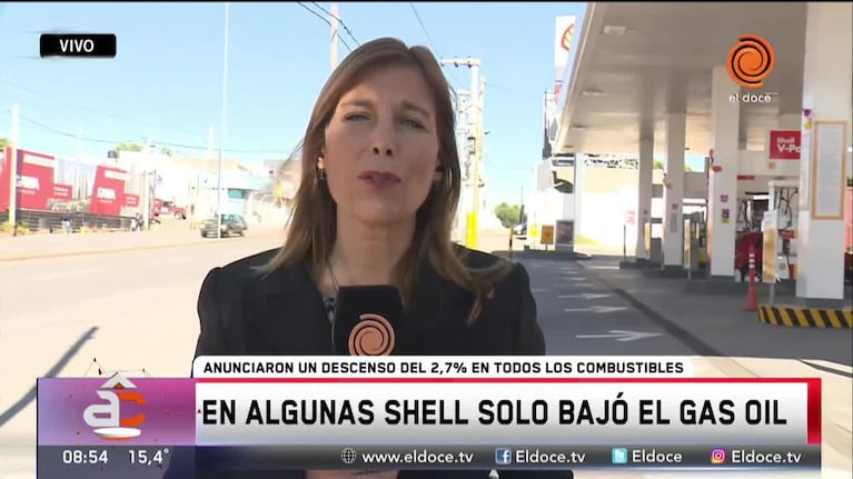 Irregular baja de los precios de las naftas en Shell 