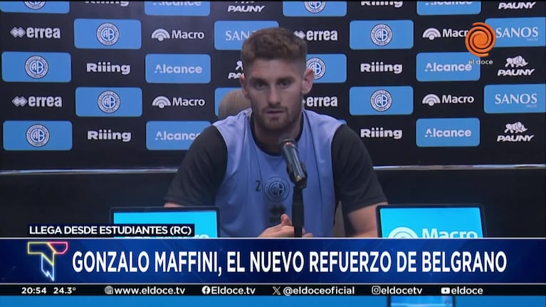 Belgrano presentó a Maffini como su segundo refuerzo