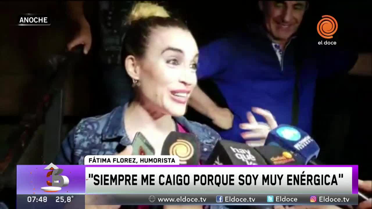 Fátima Florez se cayó en plena función